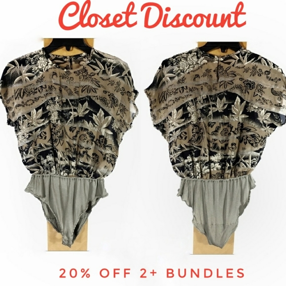 Escada Vintage Silk Bodysuit Medium 42 (B) - Picture 1 of 8